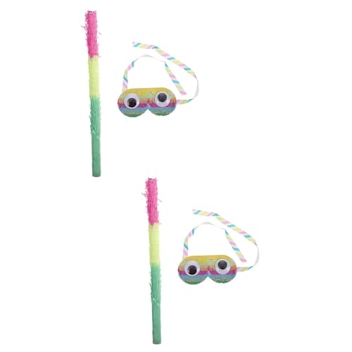 4 Stück Piñata bunte Pinata-Sticks mehrfarbige Pinata-Sticks silvester dekoration Pinata-Sticks für Kinder pinata stab Pinata Stöcke Partygeschenk Party-Tools Papier Colorful ibasenice von ibasenice