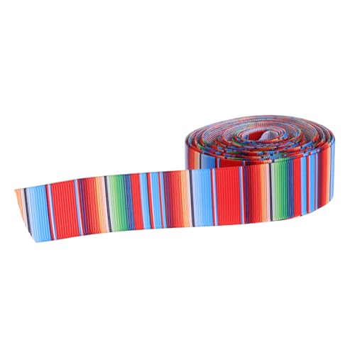 ibasenice 1 Rolle Mexikanisches Band Mexikanisches Geschenkpapier Band Für Diy-verpackung Mexikaner Bögen Streifen Nähen Nähzubehör Dekorationen Fiesta Party Bunt Ripsband Bänder Polyester von ibasenice