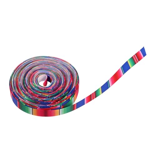 ibasenice 1 Rolle Mexikanisches Fiesta Band Buntes Serape Band Ideal Für Selbstgemachte Geschenkverpackungen Partydekorationen Haarschleifen Und Nähzubehör B von ibasenice