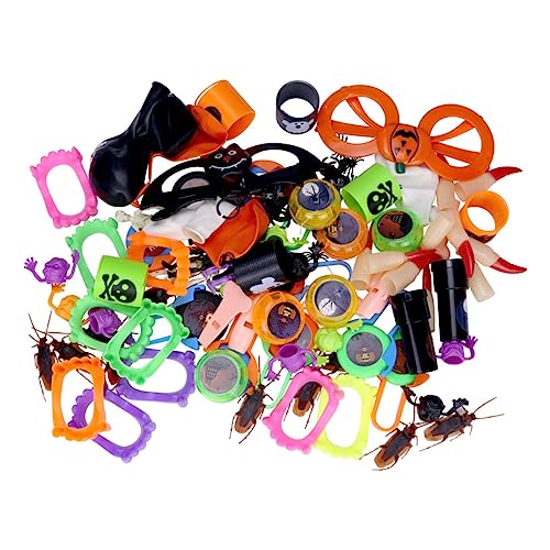 ibasenice 1 Satz Halloween- Halloween-Cosplay-zubehör Skelettmodell Kreative Skelett Requisiten Halloween- Halloween-Brille Halloween-simulationszahn Plastik von ibasenice