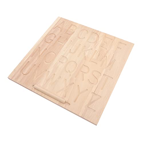 ibasenice 1 Satz Kalligrafietafel aus Holz pädagogisches Zeichenbrett aus Holz Schreibgeräte für Kleinkinder Alphabet-Trace-Board Übungsbrett für Buchstaben Alphabet-Trace-Tool von ibasenice