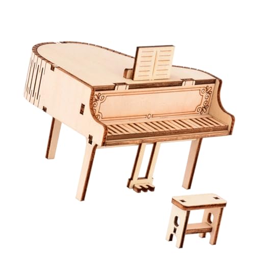 ibasenice 1 Satz Klavier Spieluhr Spielzeug rolf zuckowski Weihnachten Fantasie kindercroks Decor DIY Kinderpuzzle Rätsel Kinderklavier Montageklavier aus Holz Klavierverzierungen hölzern von ibasenice