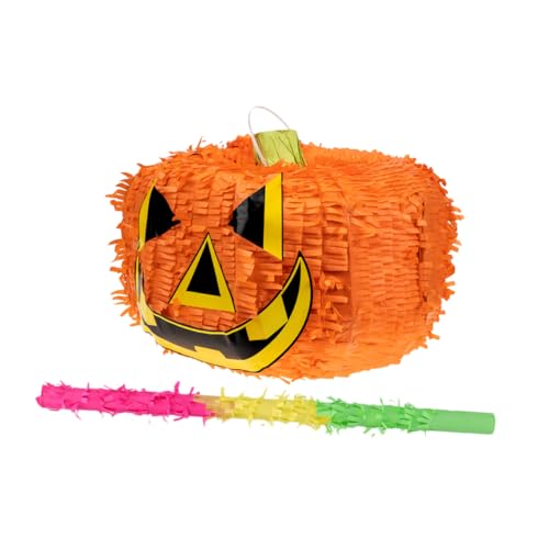 ibasenice 1 Satz Kürbis Piñatas Halloween- Maske lustige Piñata gruseliger Kürbis Konfetti halloween dekoration halloween kürbis Event-Pinata- hängendes Pinata- Papier Orange von ibasenice