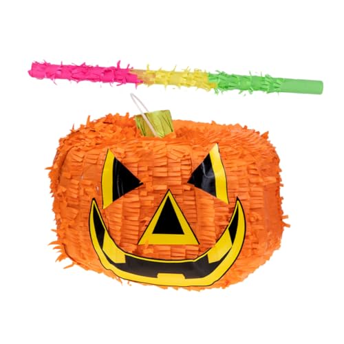 ibasenice 1 Satz Kürbis Piñatas Süßigkeiten-kürbis-piñata Halloween-hängedekoration Kürbis-foto-requisite Pinata-stuffer-spielzeug Halloween-partyzubehör Halloween-geist-pinata Papier Orange von ibasenice