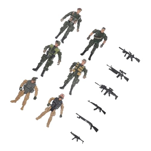 ibasenice 1 Satz Militärsoldatenmodell Kleine Modelle Layout-Figuren Mini-dekore Miniatur-soldatenfiguren Miniaturmenschen Tischdekorationen Aus Sand Realistische Menschenfigur Green Plastik von ibasenice