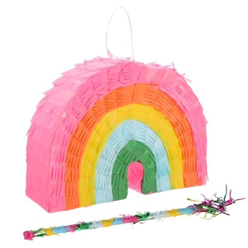 ibasenice 1 Satz Piñata Kind Gamer-Party-Dekorationen Aufkleber Füllstoffe Süßigkeiten-Pinata fiesta faschings- süßigkeiten toy Zubehör für Regenbogenpartys Pinata- Papier Colorful von ibasenice