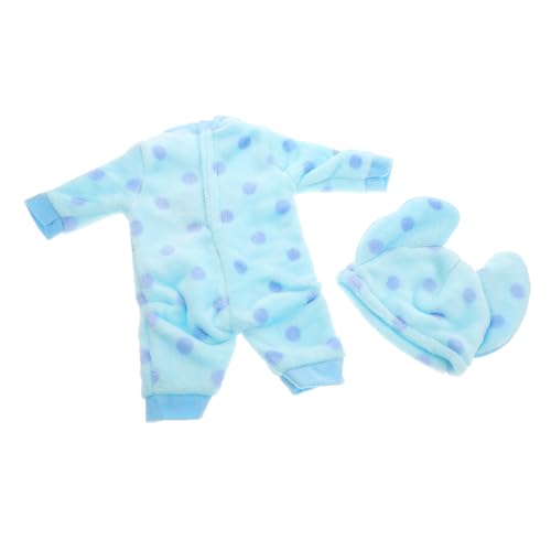 ibasenice 1 Satz Puppen-Einteiler-Pyjama Puppen Ersetzen Kleidung Puppe Verkleiden Sich Schlafanzug Kleidung Für Wiedergeborene Babypuppen Kleidung Für Wiedergeborene Puppen Sky-Blue Plüsch von ibasenice