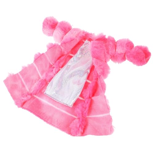 ibasenice 1 Satz Puppenkleidungszubehör Kleidung für wiedergeborene Babypuppen Puppen Kleidung Puppen Klamotten Set Puppenbekleidungszubehör dekorative Puppenweste Plüsch Rosa von ibasenice