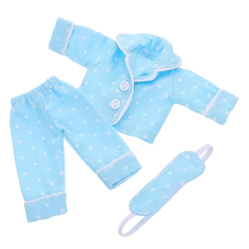 ibasenice 1 Set Mini Puppen Pyjama Augenmaske Kleidung Puppenzubehör Outfit Puppenkleidung Puppen Nachtwäsche Outfits Für DIY Babypuppen Kleidung von ibasenice