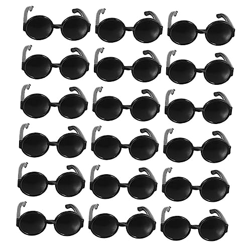 ibasenice 100St Puppensonnenbrille DIY Puppen-Ankleidebrille Babypuppenkleidung geldgeschenke Weihnachten weihnachsgeschenk mädchen Puppe Brille modische Puppenbrille Plastik Black von ibasenice