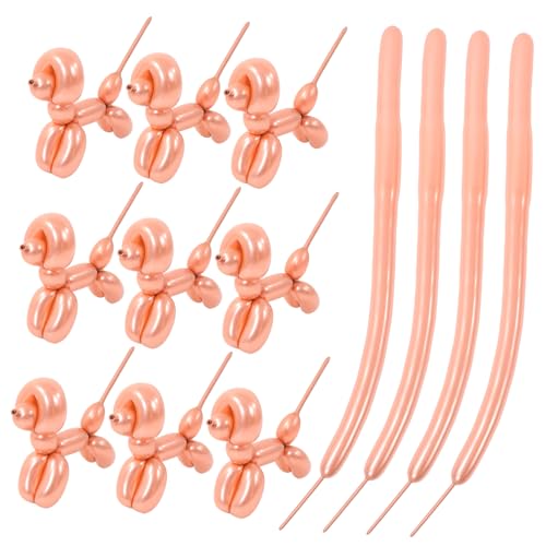 ibasenice 100St magischer Metallballon geburtstagsgeschenk luftballons geburtstagsballons hochzeit dekoration hochzeitsballons dekorative Latexballons Party-Latexballons Emulsion Rose Gold von ibasenice