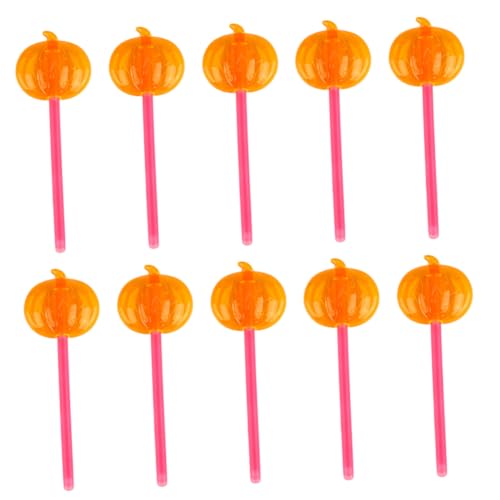 ibasenice 10st Kürbis-leuchtstäbe Leuchtstäbe Für Sticks Bulk Glühstab Halloween-leuchtverzierung Leuchtender Stab Leuchtstab Für Halloween Notlichtstäbe Camping Leuchtstäbe Sport von ibasenice