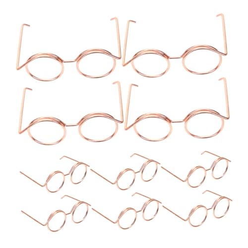 ibasenice 10st Puppenzubehör Minipuppenbrille Brillen Zum Anziehen Der Puppe Puppenbrille Schwarz Puppe Verkleidet Brille Puppenbrillenverzierungen Mini-puppenbrille Zum Basteln Metall von ibasenice