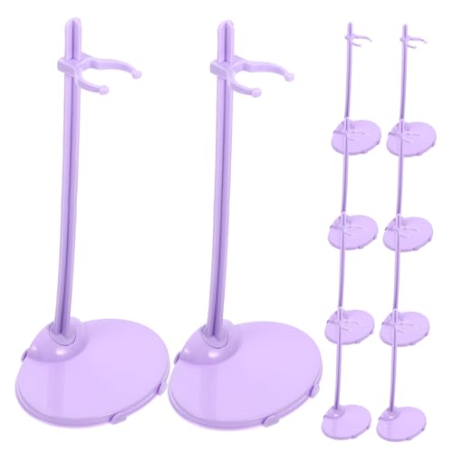 ibasenice 10st Puppenzubehörständer Puppenständerhalter Puppenregal Vertikaler Puppenständer Figurenständer Puppenständer Für Den Haushalt Puppengestelle Puppenhalter Lavender Plastik von ibasenice