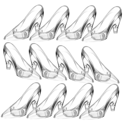 ibasenice Hochzeit Standesamt Überraschung 12 Stück Kristallschuhe Dekorationen Transparente High Heels Dekorationen Für Partys Und Besondere Anlässe Elegante Slipper Dekorationen Kreative Für Frauen von ibasenice