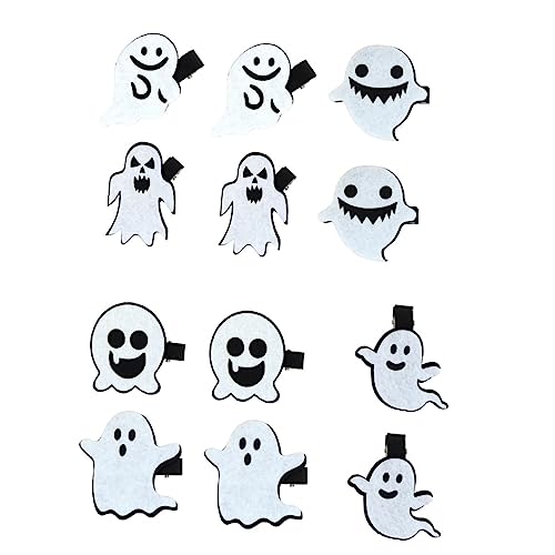 ibasenice 12St Halloween Clip Ghost Haarnadel Halloween-Haarnadeln Halloween-Geister-Haarspangen halloween haarspangen haarspange halloween haarschmuck Halloween-Haarspangen Party-Haarnadeln von ibasenice