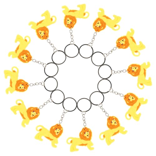 ibasenice 12St Schlüsselanhänger Tier Party Lustige Tier Schlüsselanhänger Dinosaurier- wildes Tier Schlüsselanhänger -Schlüsselanhänger PVC von ibasenice