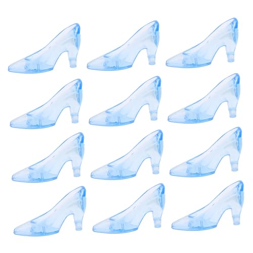 ibasenice 12st Mini-kristallhausschuh Hängende Hohe Schuhe Exquisites Schuhdekor Transparentes Schuhdekor Zarte Desktop-Dekoration Mini-absatzschuh Tischdekoration Mini-Schuh Blue Acryl von ibasenice