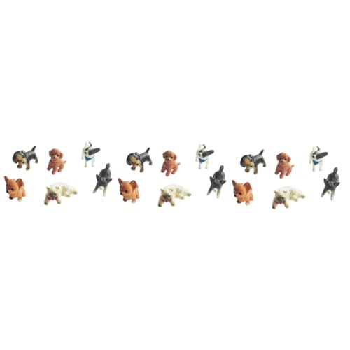 ibasenice 18 Stk Mini-Katze-Hund-Statue Tiermodell-Spielzeug Tierfiguren Modell Miniaturstatuen Katze Hund spielzeug für kinder kinderspielzeug Mini-Katze-Hund-Ornament Katzen-Hunde-Figuren von ibasenice