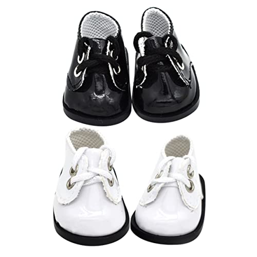 ibasenice 2 Paar Plüschpuppenschuhe Miniatur-Schuhmodelle Babyschuhe für Jungen Kinderkleidung Puppen Kleidung Puppen Klamotten Minischuhe Plüschpuppenversorgung Leder von ibasenice