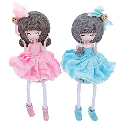 ibasenice 2 STK Blumenfee Puppe deko Dolls for for hängende Puppendekoration kleine meerjungfrau Feenpuppe mit hängenden Beinen Mädchen Puppe Harz von ibasenice