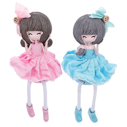 ibasenice 2 STK. Blumenfee Puppe deko Dolls for Gabor pink Pinker hängendes Puppenhandwerk Feenhaftes Figur Mädchen Puppe Desktop-Ornament Stoff von ibasenice