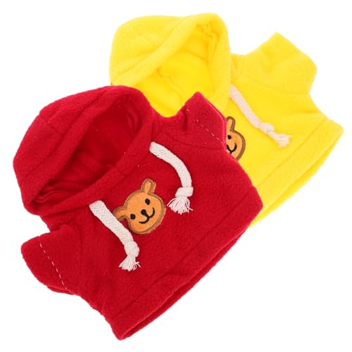 ibasenice 2 Stück Plüschbären Kleidung Stofftier Kleidung Tier Hoodie Wiedergeborene Puppe Wiederverwendbares Puppenkostüm Bären Kleidung T Shirts Bärenpuppen Kleidung Plüschbär von ibasenice