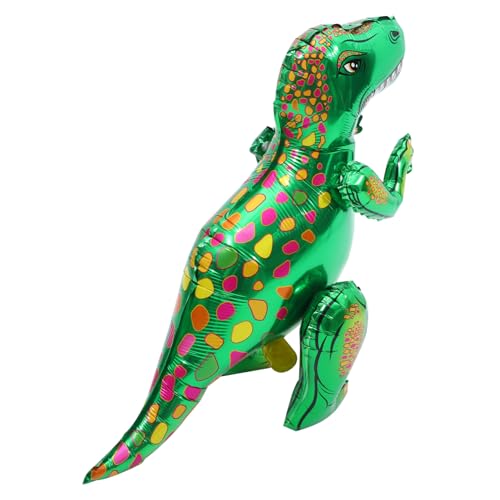 ibasenice 2 Stück Tyrannosaurus Rex-Ballon ballonie kidsballonie toy Ballonständer Elektrische Luftpumpe Ballonstütze Luftballons für Geburtstagsfeiern Aluminiumfolie Green von ibasenice