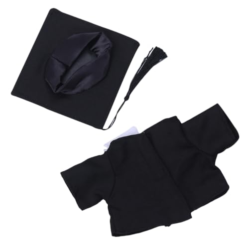 ibasenice 2-Teiliges Set Puppenkleidung Plüschpuppe Kleidung für Puppe Abschlusskleidung für Minipuppen Puppen-Abschlusskleid Puppen kinderpuppe Puppenzubehör Kleid für Puppe Black von ibasenice