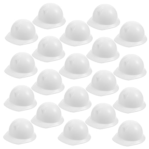 ibasenice 20 Stk Spielzeughelm Mini- Puppenhüte Mini-schutzhelme Miniaturpuppen-schutzhelm Mini-zylinder Schutzhelme Für Minipuppen Mini-puppenhelme Puppenbaumütze Weiß Abs von ibasenice