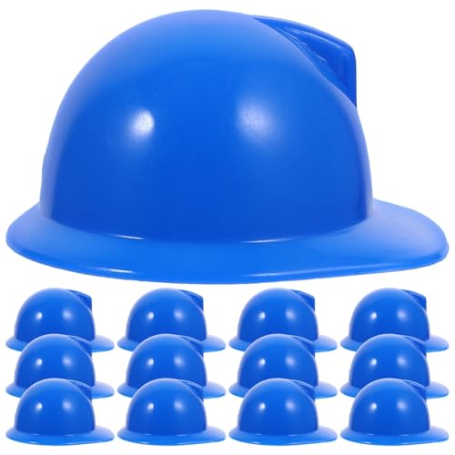 ibasenice 20 Stück Mini Puppenhut Miniatur Mini Kinderhelm Puppenhaus Zubehör Kinderspielzeug Plastikpuppenhut Plastikpuppen Bauhelm Plastikpuppen Bauhut Puppenhelme Blaue von ibasenice