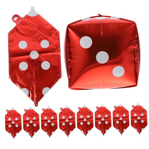 ibasenice 20St Aluminiumfolienballon würfeln Pastell-Ballonbogen-Kit Gänseblümchen Ballons Folienwürfelballons Partyballon Blase luftballons balloons kreative Folienballons Würfel Ballon rot von ibasenice