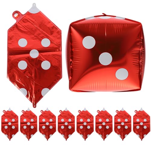 ibasenice 20St Aluminiumfolienballon würfeln Würfel Ballon Partyballons Ballongirlandenstreifen Folienwürfelballons UV-Ballons luftballons balloons Würfel-Ballons Party Folienballons rot von ibasenice