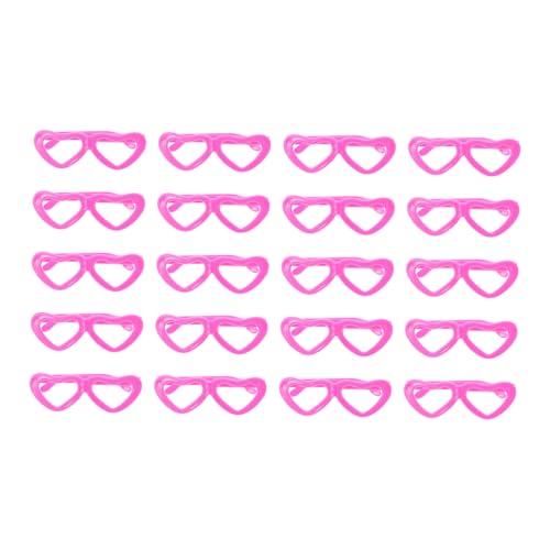 ibasenice 20St Puppenbrille Puppen-Mini-Sonnenbrille zum Anziehen Puppe Sonnenbrille Puppen Sonnenbrille doll Accessories Puppe Brille Zubehör für Puppenkostüme Plastik Rosa von ibasenice