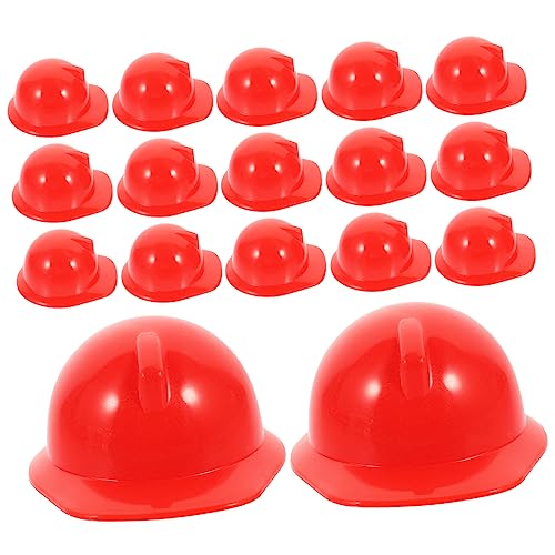 ibasenice 20st Haustier Hut Kinnriemen Für Schutzhelme Cake Topper Helm Schutzhelm Sonnenschutz Helm Für Mini-puppenhelme Schutzhelm-kinnriemen Puppenhüte Vogelhelm Visier Rot Plastik von ibasenice