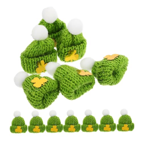 ibasenice 20st Mini-Kappe Mini-hutverzierungen Partyzubehör Zum St. Patrick's Day DIY Mini Strickmützen Zubehör Selber Machen Entzückende Puppenhüte Zubehör Für Minihüte Kleine Hüte Garn von ibasenice