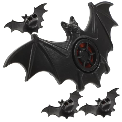 ibasenice 24St Fledermauspfeife halloween party halloween kid toys blak Montessori- im Freien fledermausförmige Pfeife Halloween-Pfeifenspielzeug Plastik Black von ibasenice