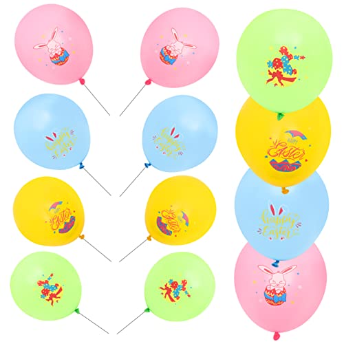 ibasenice 24St Kaninchen-Latexballon Luftballons zum Leuchten bringen Blase Entenballons Ballonständer-Kits easter egg decoration ostern luftballons Festivalballons Osterdeko Emulsion von ibasenice