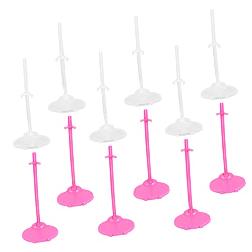 ibasenice 24St Puppe stehender Clip klein gießen Monster Stützgestelle für Puppen Mädchen Figure Stand puppenzubehör Figurenständer Pinker Puppenhalterungen Puppenständer Plastik von ibasenice