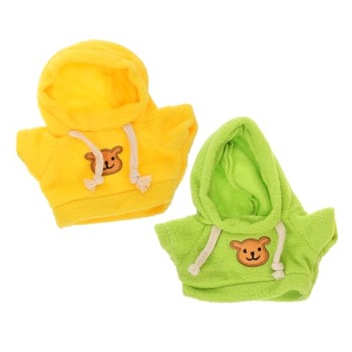 ibasenice 2St Bärenpuppen-Sweatshirt große Puppe Zubehör für Babypuppen Mini tragen Bärenpuppe Kleidung Hoodie-Dekoration für Puppen Kapuzenpullover mit Stofftieren zarte Bärenkleidung von ibasenice