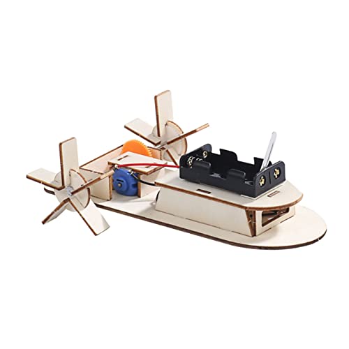 ibasenice 2St DIY-Schiff Boote- für Holzboot Holzboot Puzzle Handgemachtes Boot Elektroboot Holzbausatz Elektrisches Holzbootmodell Beige von ibasenice