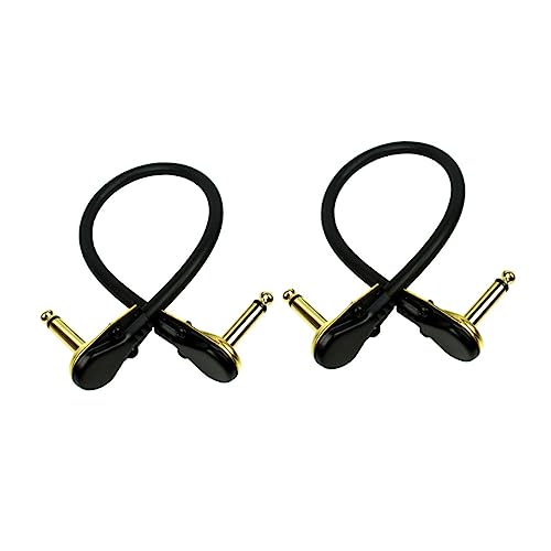 ibasenice 2St Effektkabel Auslauf Leistung Tuner Instrument gitarrenkabel guitar cable Patchkabel für Gitarre Gitarrenanschlusskabel Audiokabel für E-Gitarre Verstärkerkabel Kupfer Golden von ibasenice