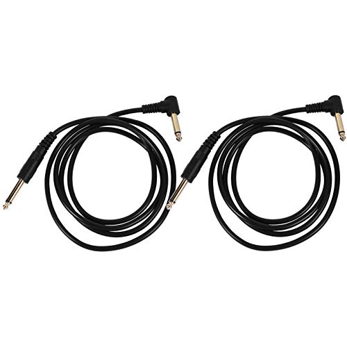 ibasenice 2St Stecker-zu-Stecker-Audiokabel musikinstrumente gitarrenkabel jumper wires verstaerker Draht Ton stoßverbinder Kabel für Bassverstärker Kabel für Gitarreninstrumente PVC Black von ibasenice