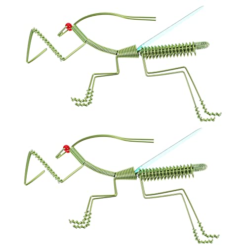 ibasenice 2st Gottesanbeterin-Modell Quaste Organizer Zur Aufbewahrung Von Spinnendekoration Steingut Tierdekoration Tragbare Schutzhülle Handschmuck Schmuck Stapler Green Plastik von ibasenice