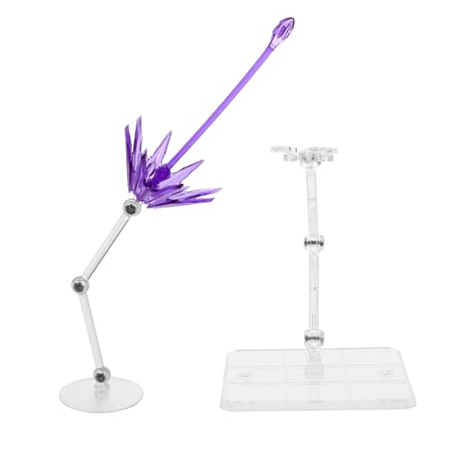 ibasenice 2st Laserenergiemodell Klarer Puppenständer Basis Für Minipuppen Actionfiguren-Effekte Actionfiguren Stehen Basis Für Figuren Figur Display Halter Basis Figur Steht Plastik Violett von ibasenice