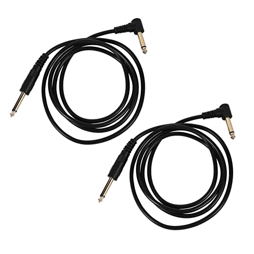 ibasenice 2st Stecker-zu-stecker-audiokabel Tragbares Audiokabel Gitarrenkabel Für Instrumente Patchkabel Gitarre Kabel Für Bassgitarren Rauschunterdrückung Von Instrumentenkabeln Black Pvc von ibasenice