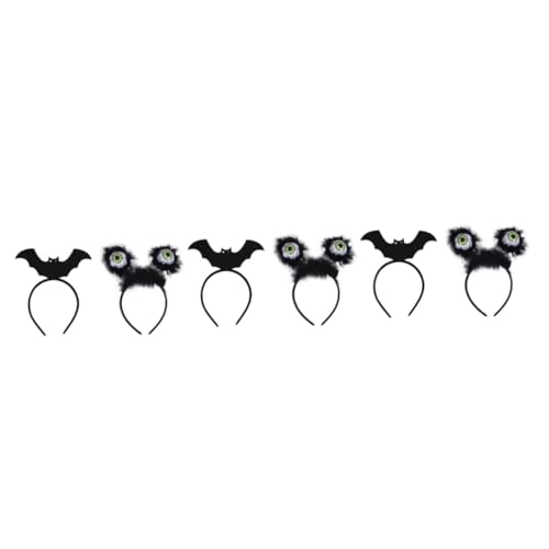 ibasenice 3 Sätze 2 Stück Halloween Kopfzubehör Make Up Stirnband Halloween Kopfbopper Schwarzes Kunststoff Haarband Für Halloween Stoff von ibasenice