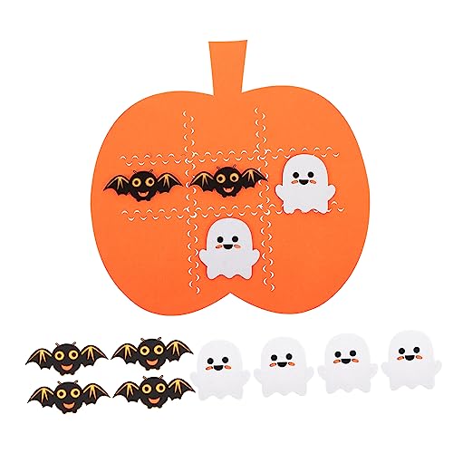 ibasenice 3 Sets Halloween Filzmatte Kürbis Brettspiel Lernspielzeug Rätselspiel DIY Halloween Filzkürbis Halloween Filzspielzeug Halloween Spielmatte Kidcraft Spielset von ibasenice