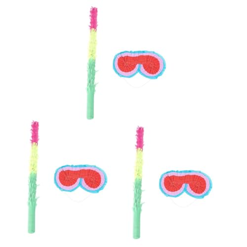 ibasenice 3 Sets Pinata Sticks Geburtstagsparty Pinata Spiele Halloween Pinatas Sticks Regenbogen Pinata Feier Pinata Pinata Und Stick Pinata Brillen Pinata von ibasenice