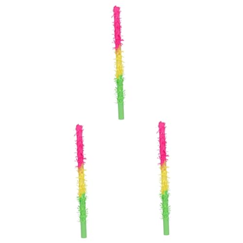 ibasenice 3 Stk Piñata-Sticks Gastgeschenke für Kindergeburtstage Geburtstagsfeier Piñata kinder mitgebsel kindergeburtstag Spielzeug Pinata-Stick mit Fransen Pinata-Sticks für Kinder von ibasenice